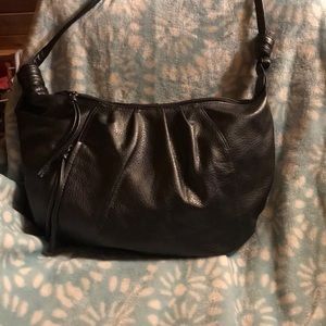 Roxy dark gray leather purse